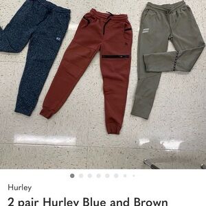 Hurley Red and Olive Kids Joggers